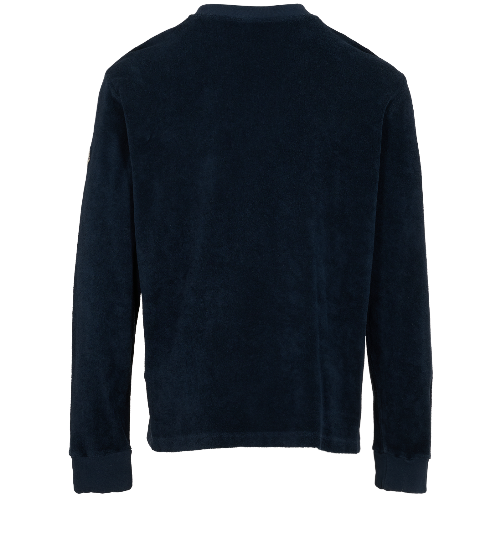 Moncler Logo Jumper, &pound;210, Clothing, Navy, Cotton, Back view