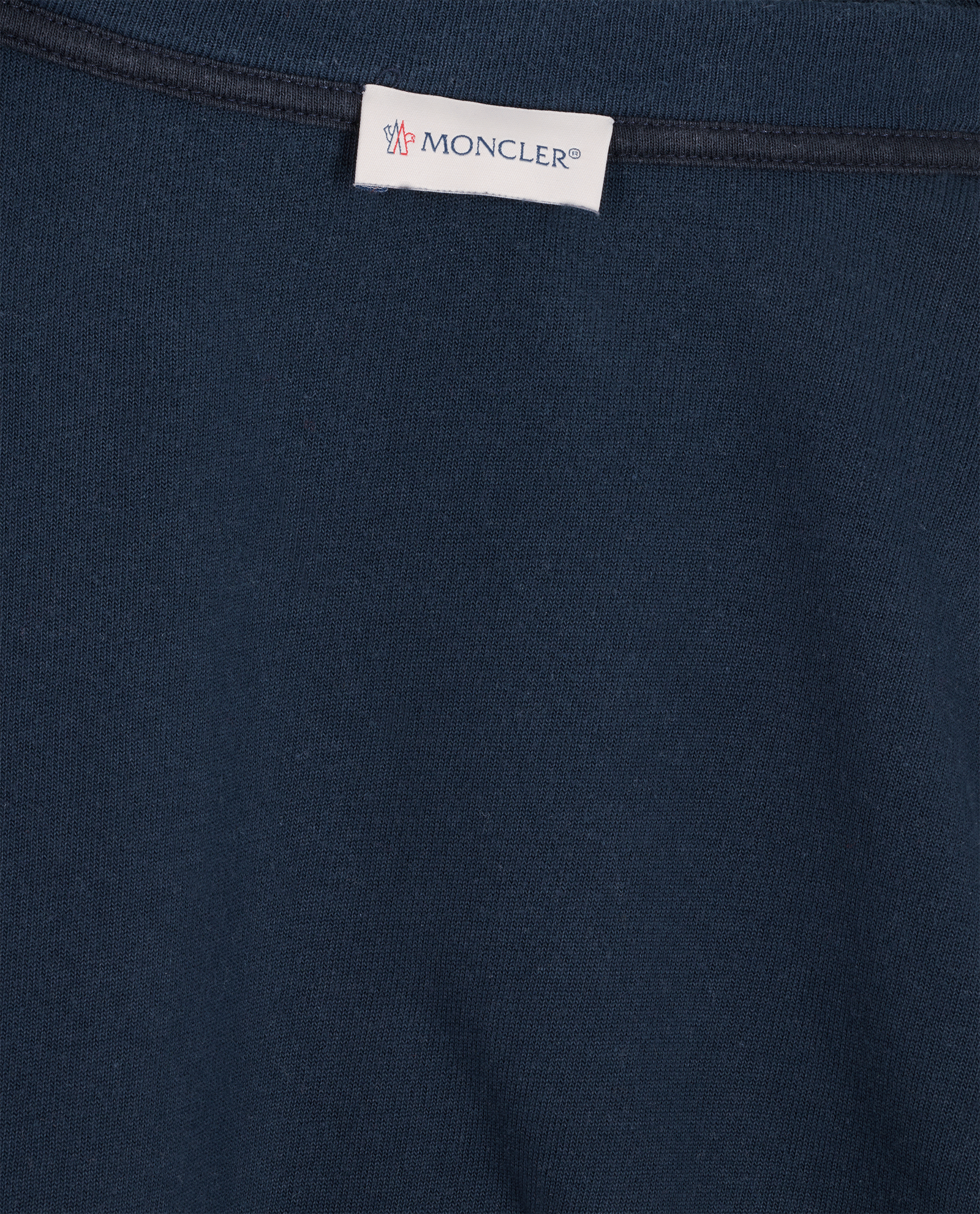 Moncler Logo Jumper, &pound;210, Clothing, Navy, Cotton, Other view