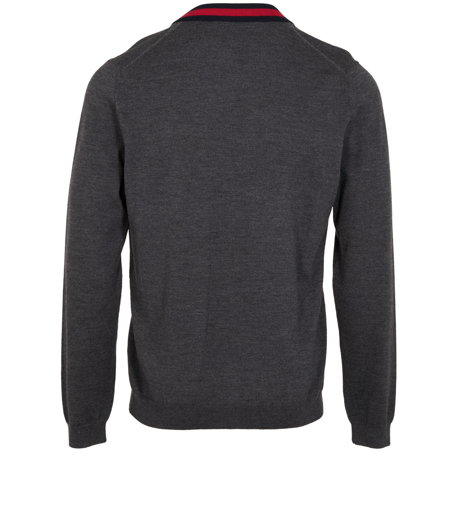 Gucci V Neck Sweater, &pound;350, Clothing, Grey, Wool, Back view