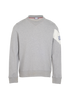 Moncler Crew Neck Jumper, &pound;150, Clothing, Grey, Cotton, Front view