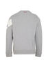 Moncler Crew Neck Jumper, &pound;150, Clothing, Grey, Cotton, Back view