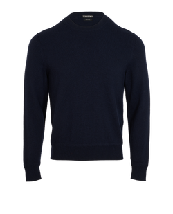 Tom Ford Crew Neck Sweater, Mens, Cashmere, Blue, Sz M, 2*