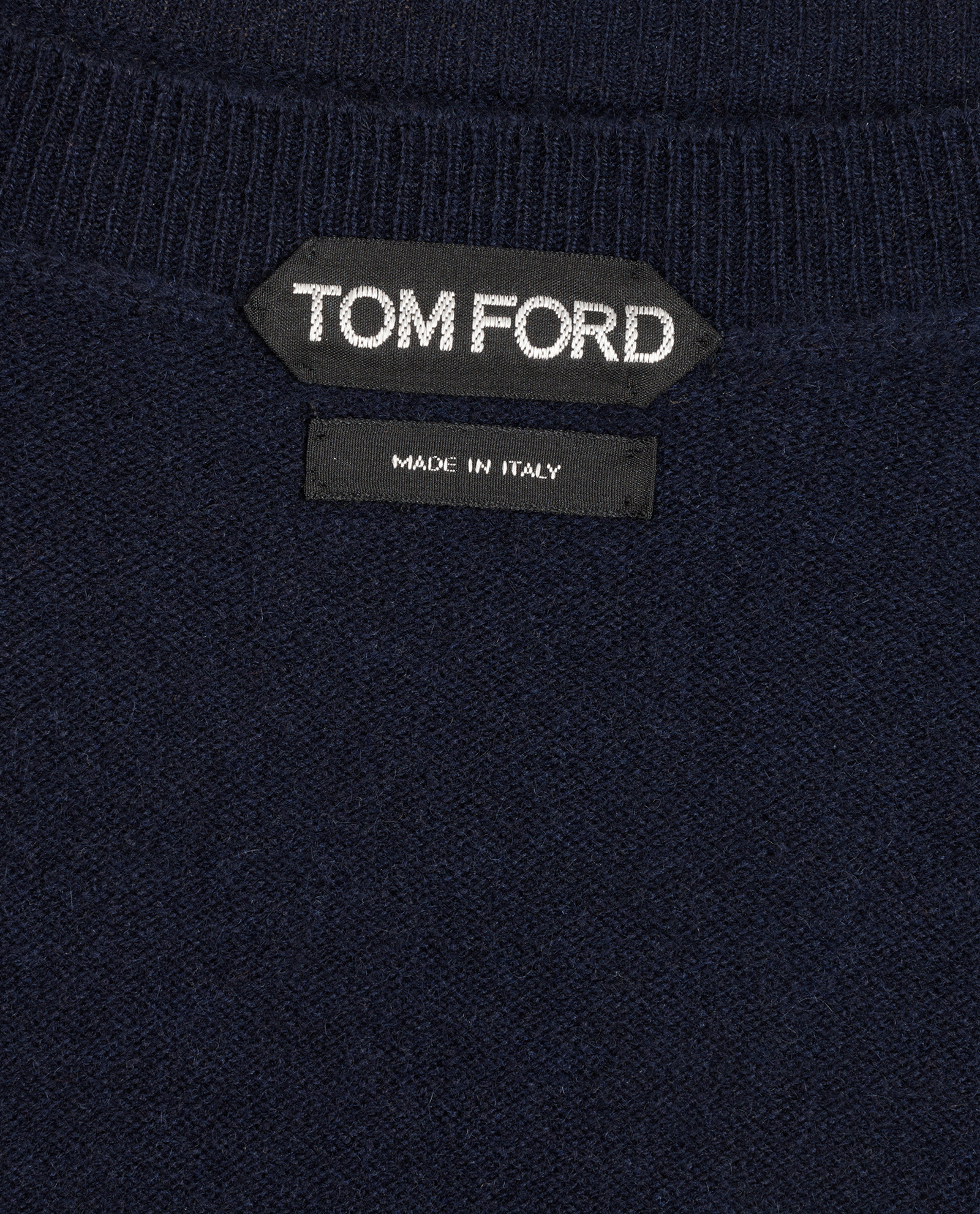 Tom Ford Crew Neck Sweater, &pound;230, Clothing, Blue, Cashmere, Other view