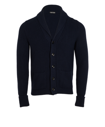 Tom Ford Button Up Mens Cardigan, &pound;320, Clothing, Navy, Cashmere, Front view