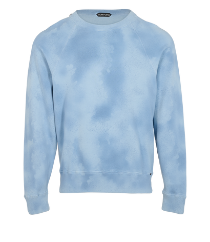 Tom Ford Crew Neck Jumper, &pound;220, Clothing, Blue, Cotton, Front view