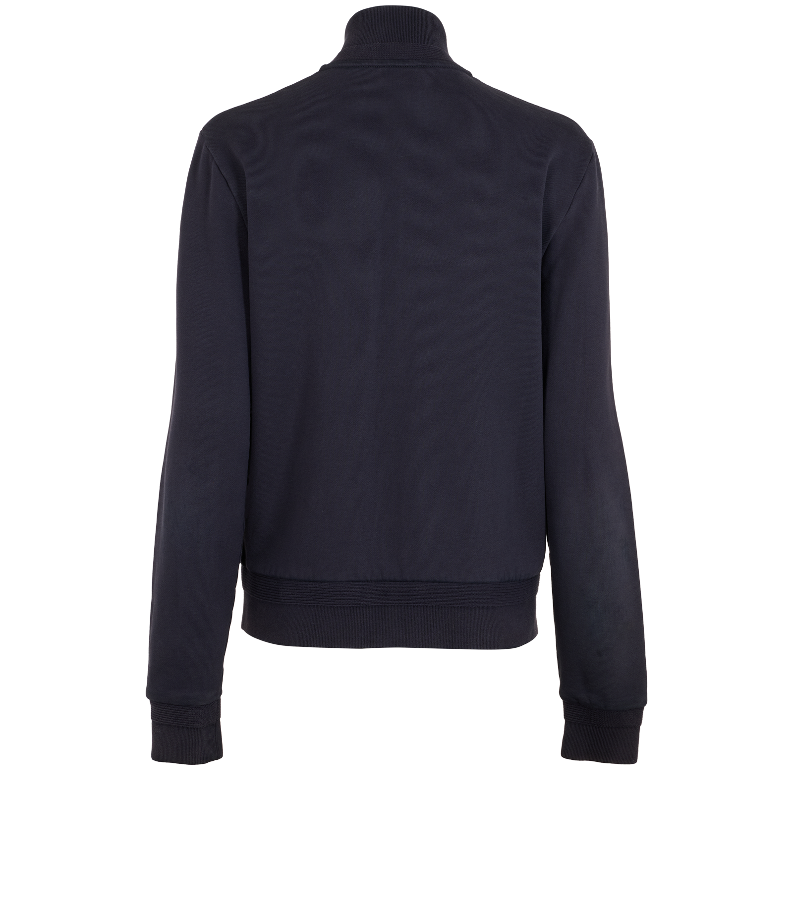 Moncler Zip Up Cardigan, &pound;320, Clothing, Navy, Cotton, Back view