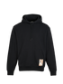 Burberry Check Label Hoodie, &pound;295, Clothing, Black, Cotton, Front view