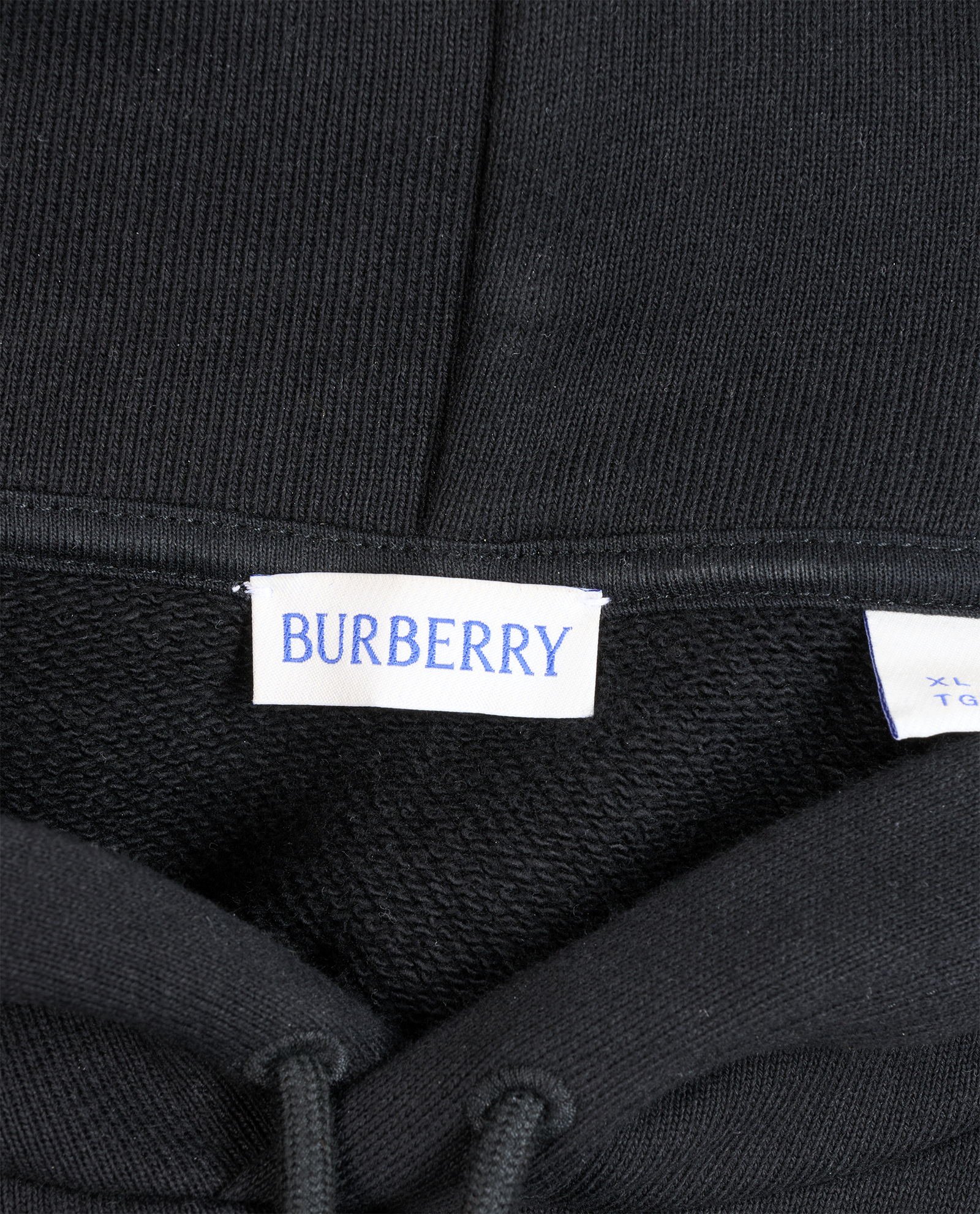 Burberry Check Label Hoodie, &pound;295, Clothing, Black, Cotton, Other view