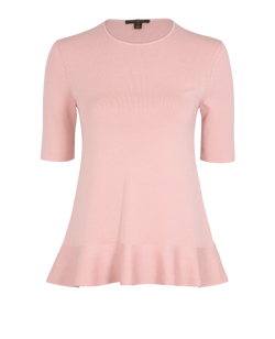 Louis Vuitton Short Sleeves Jumper, Wool/Cashmere, Pink, Sz M, 2*