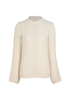 Chloe Cable Knit Pullover, &pound;150, Clothing, Cream, Wool, Front view