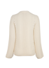 Chloe Cable Knit Pullover, &pound;150, Clothing, Cream, Wool, Back view