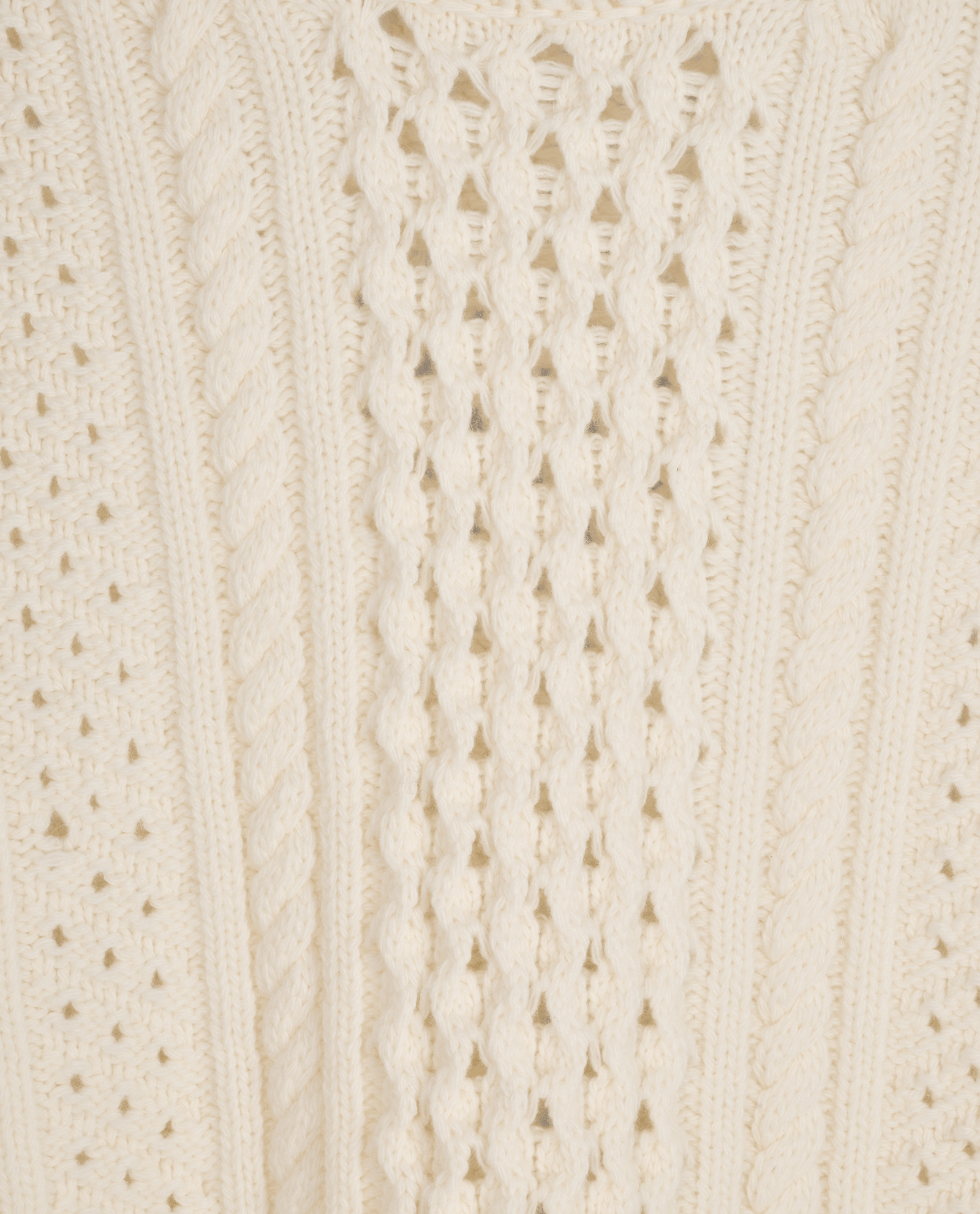 Chloe Cable Knit Pullover, &pound;150, Clothing, Cream, Wool, Other view
