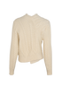 Victoria Beckham Chunky Cable Cropped Jumper, &pound;220, Clothing, Cream, Wool, Back view