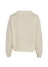 Loro Piana Cable Knit Polo Jumper, &pound;295, Clothing, Cream, Cashmere/Mohair, Back view