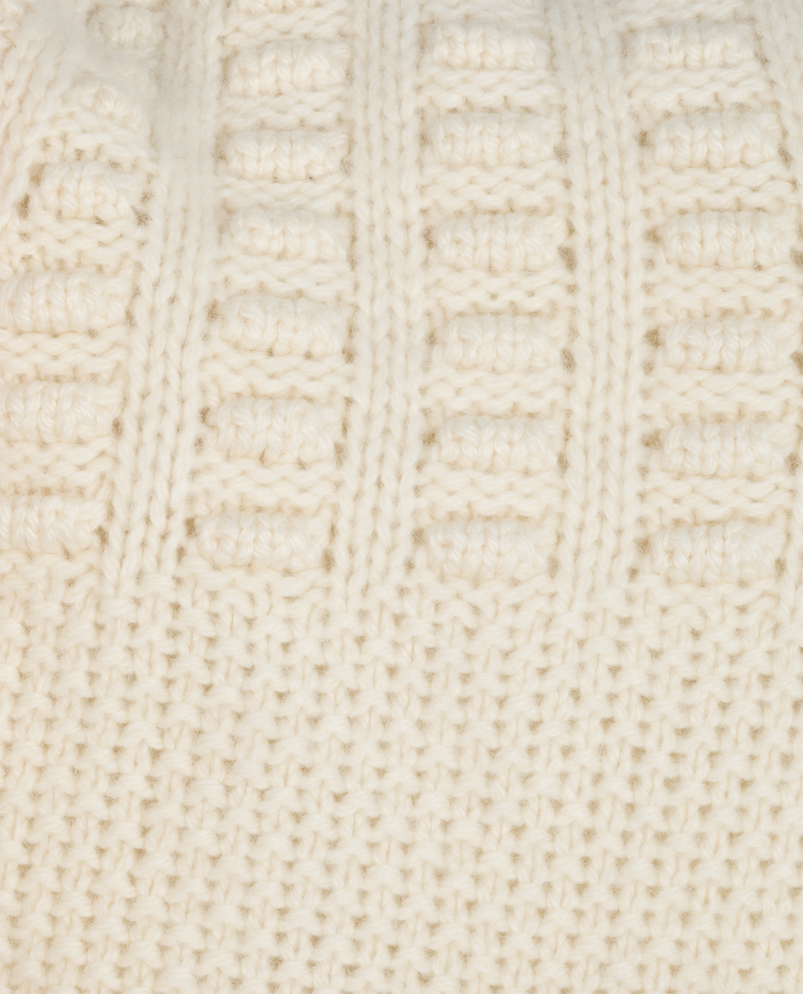 Loro Piana Cable Knit Polo Jumper, &pound;295, Clothing, Cream, Cashmere/Mohair, Other view
