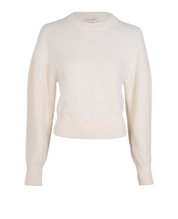 Alexander McQueen Ribbed Jumper, Wool, Cream, Sz S, 2*