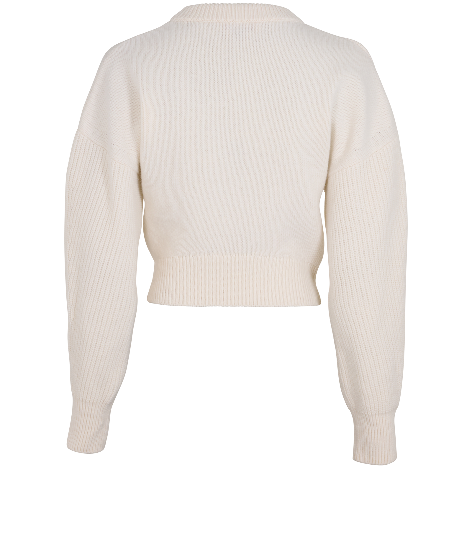 Alexander McQueen Ribbed Jumper, &pound;140, Clothing, Cream, Wool, Back view