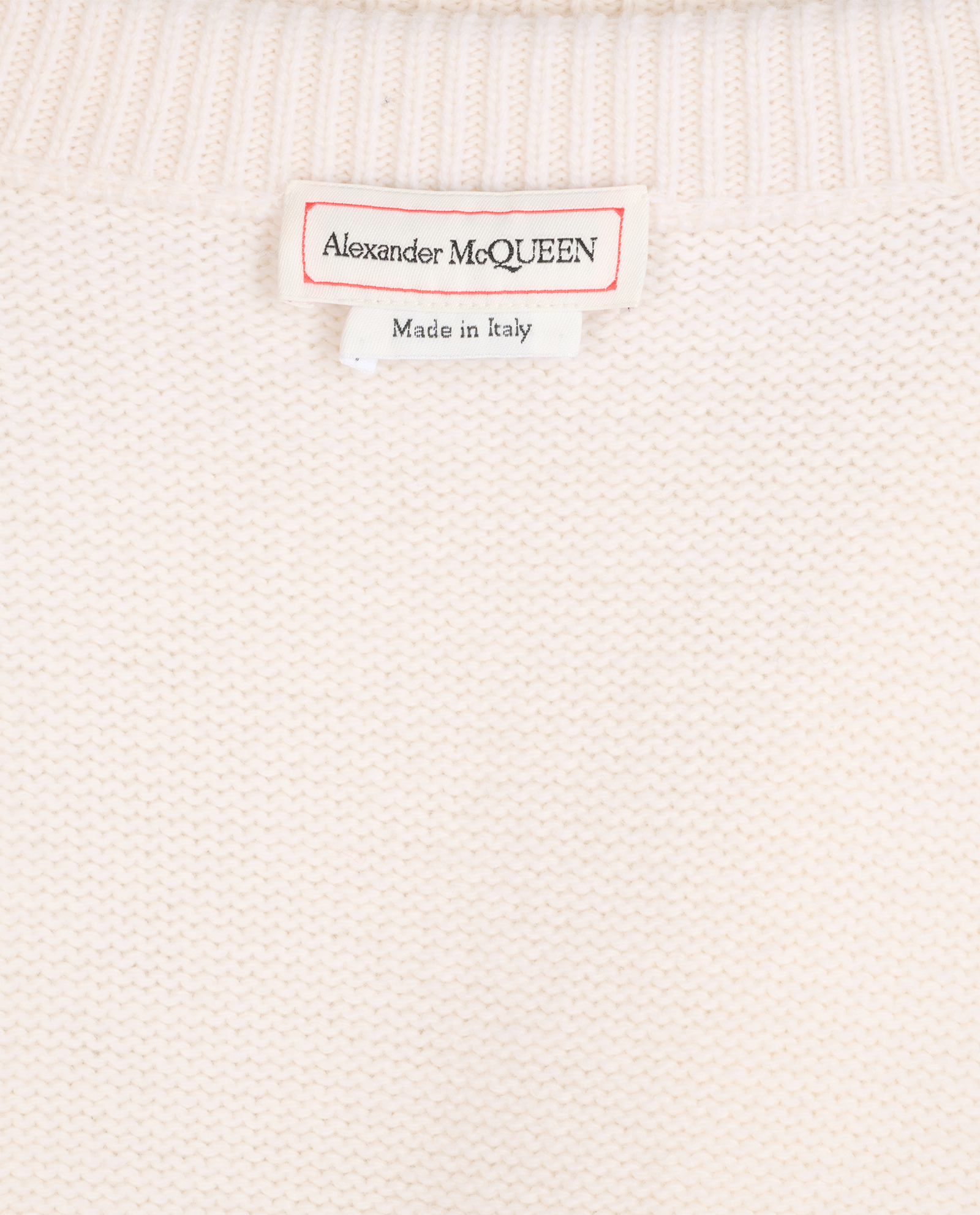 Alexander McQueen Ribbed Jumper, &pound;140, Clothing, Cream, Wool, Other view