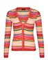 Missoni Cardigan Red Striped, front view