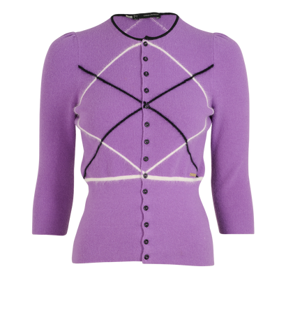 DSquared2 Cinched Cardigan, &pound;90, Clothing, Purple, Wool, Front view