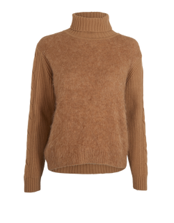 Max Mara Turtleneck Jumper, Mohair, Camel, Sz L, 2*