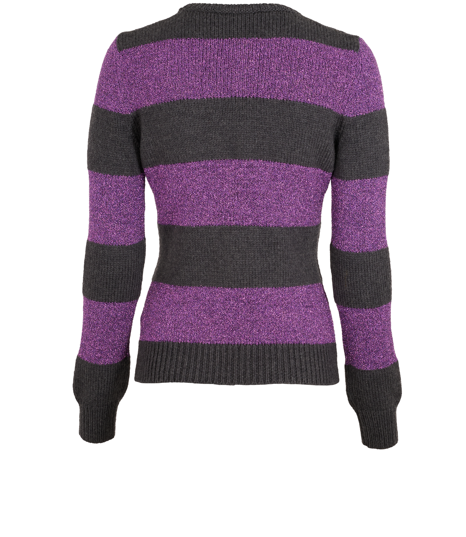 Dsquared2 Lurex Striped Jumper, &pound;110, Clothing, Grey/Purple, Polyester (Polymer)/Wool, Back view