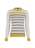 Joseph Stripped Jumper, &pound;50, Clothing, White, Cashmere, Front view