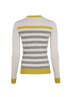 Joseph Stripped Jumper, &pound;50, Clothing, White, Cashmere, Back view