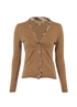 Burberry Plaid Trim Cardigan, &pound;110, Clothing, Beige, Wool, Front view