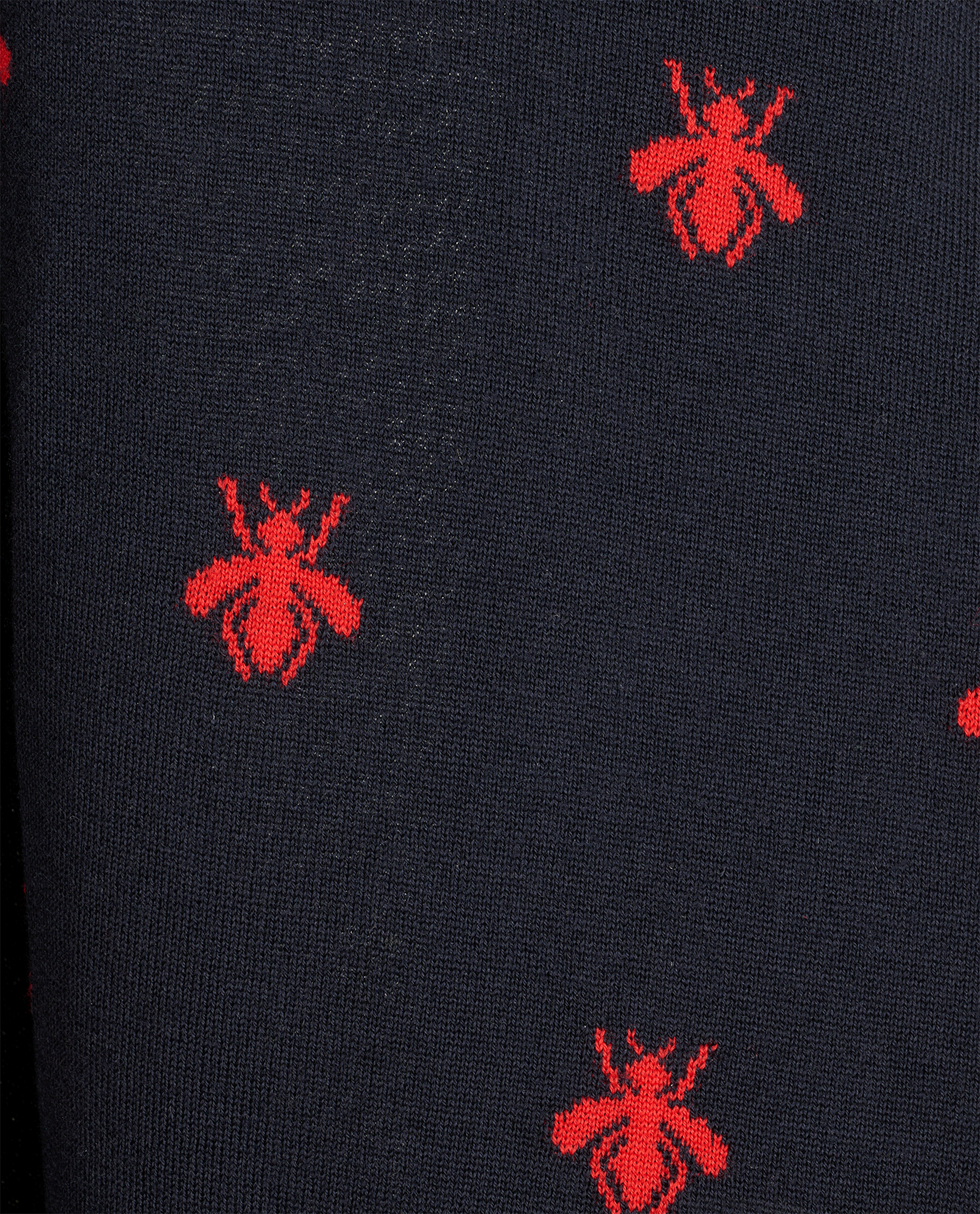 Gucci Bee Knit Jumper, &pound;160, Clothing, Navy, Wool, Other view