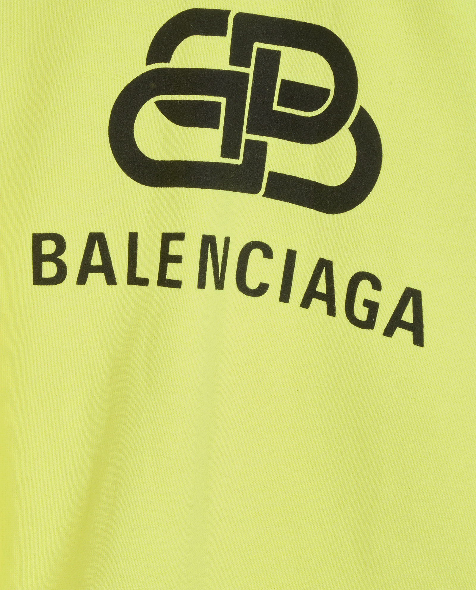 Balenciaga Logo Hoodie, &pound;250, Clothing, Yellow, Cotton, Other view
