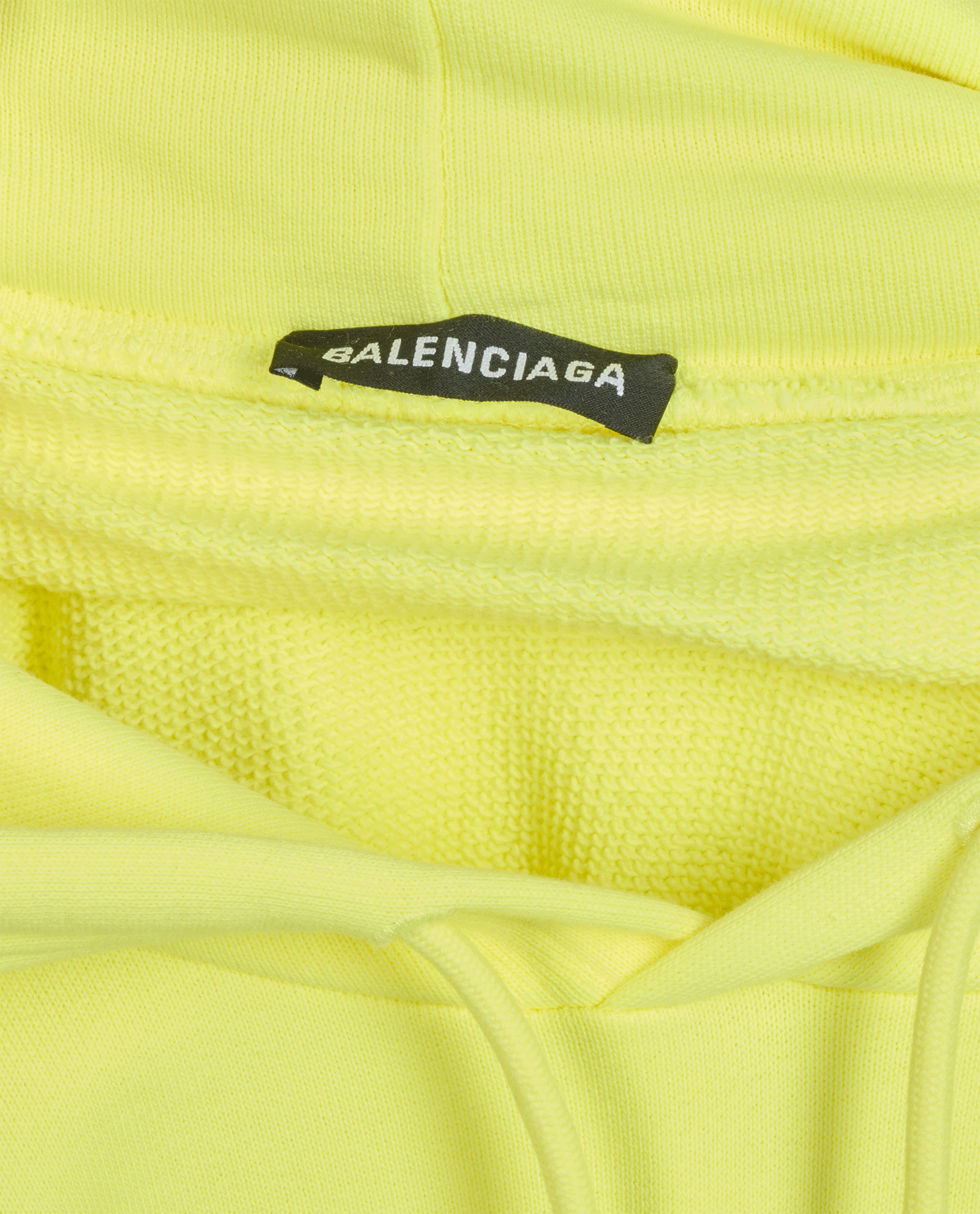 Balenciaga Logo Hoodie, &pound;250, Clothing, Yellow, Cotton, Other view