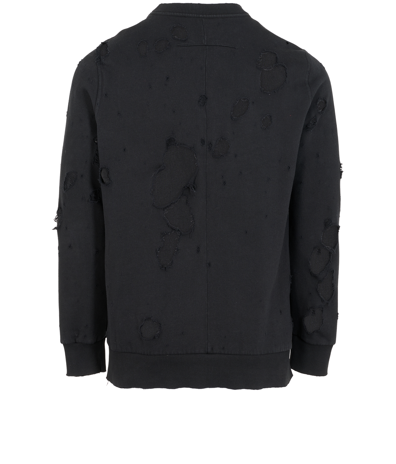 Givenchy Logo Distressed Jumper, &pound;250, Clothing, Black, Cotton, Back view