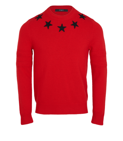 Givenchy Stars Jumper, &pound;220, Clothing, Red, Wool, Front view