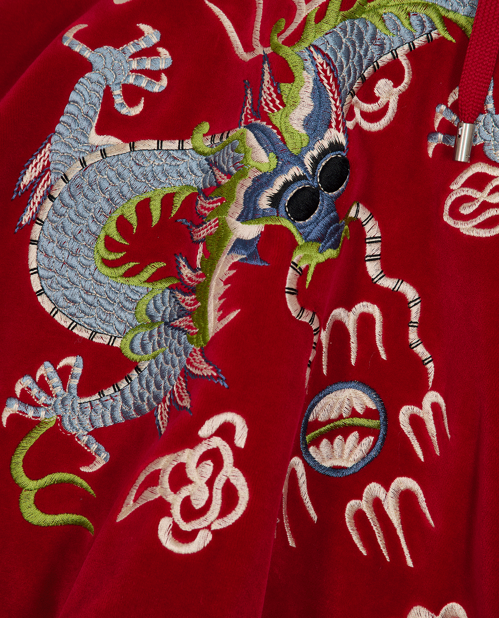 Gucci Dragon Embroidery Hoodie, &pound;375, Clothing, Pink, Cotton/Polyester, Other view