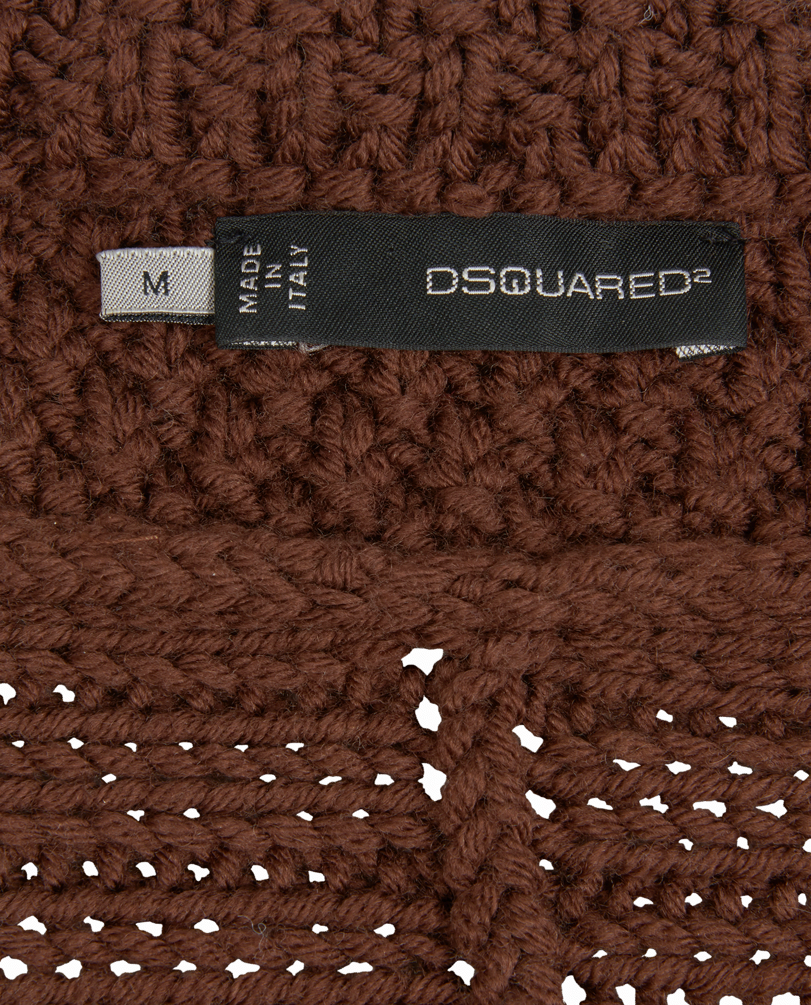 D Squared Leaf Brooch Sleeveless Jumper, &pound;95, Clothing, Brown, Wool, Other view