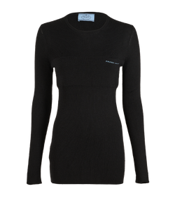 Prada Logo Pocket Jumper, Mens, Wool/Silk, Black, Sz XS, 2*