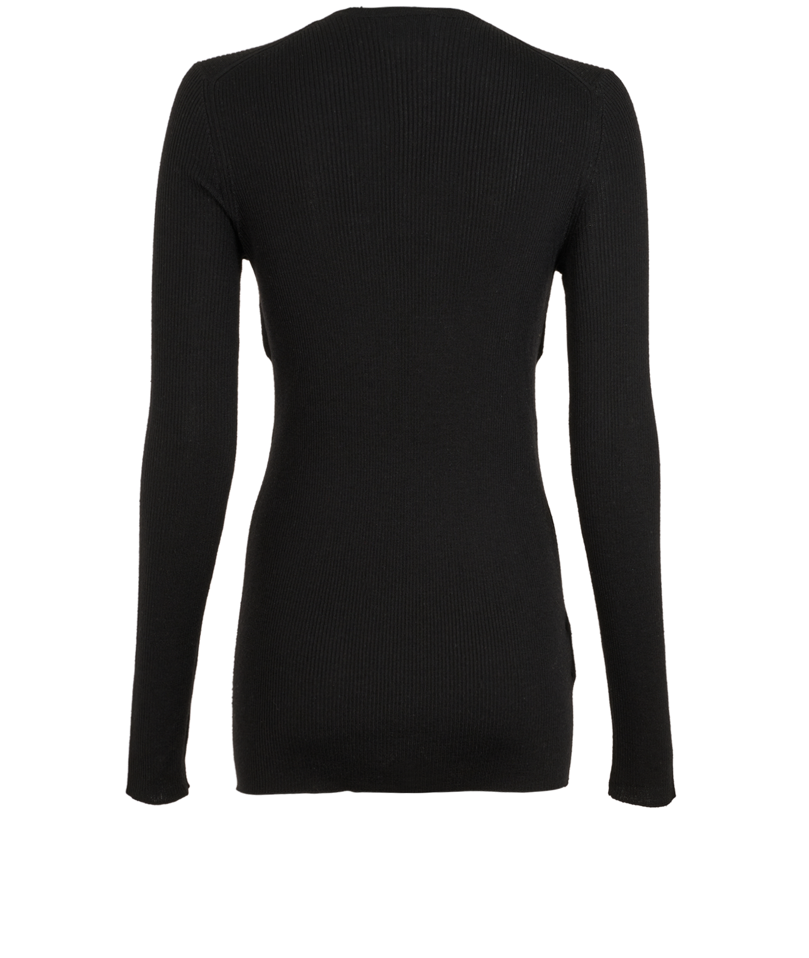 Prada Logo Pocket Jumper, &pound;350, Clothing, Black, Silk/Wool, Back view