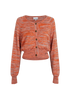 Ganni Mouline Cardigan, &pound;80, Clothing, Orange, Wool, Front view
