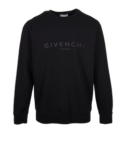 Givenchy Logo Sweatshirt, Mens, Cotton, Blk, Sz M, 2*