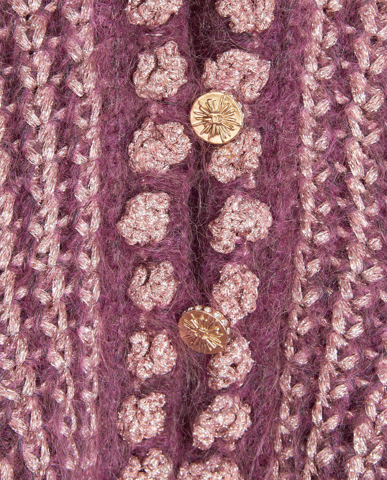 Chanel Knit Scallop Cardigan, &pound;1,100, Clothing, Purple, Mohair, Other view