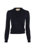 Gucci V-Neck Cardigan, &pound;250, Clothing, Navy, Wool, Front view