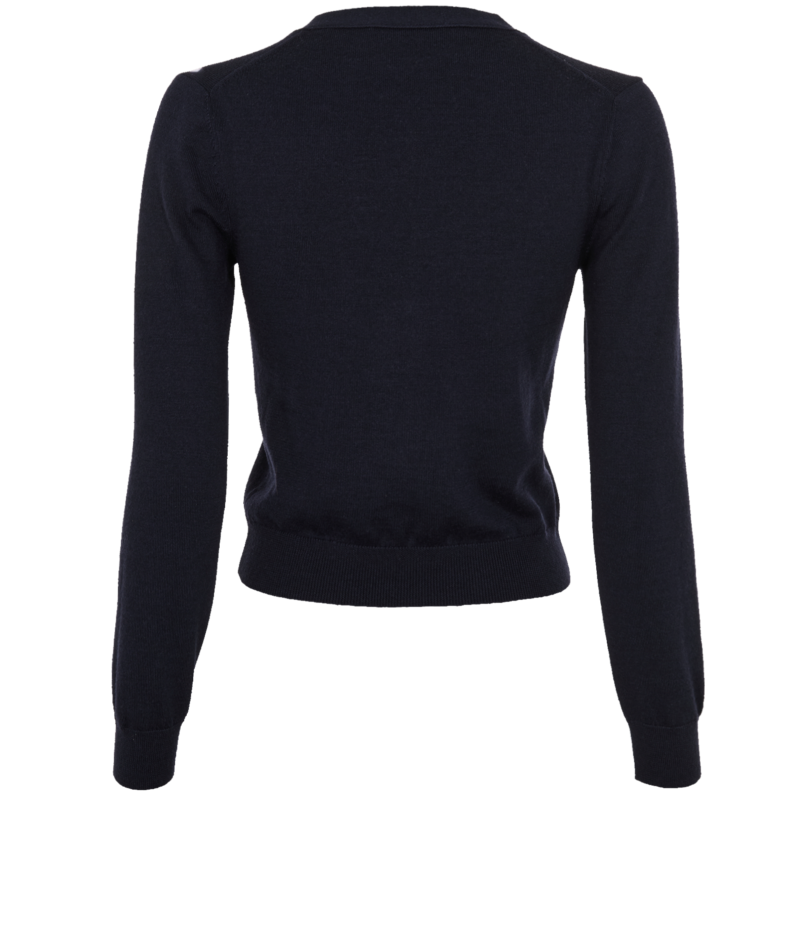 Gucci V-Neck Cardigan, &pound;250, Clothing, Navy, Wool, Back view