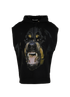 Givenchy Rottweiler Sleeveless Hoodie, &pound;220, Clothing, Black, Cotton, Front view