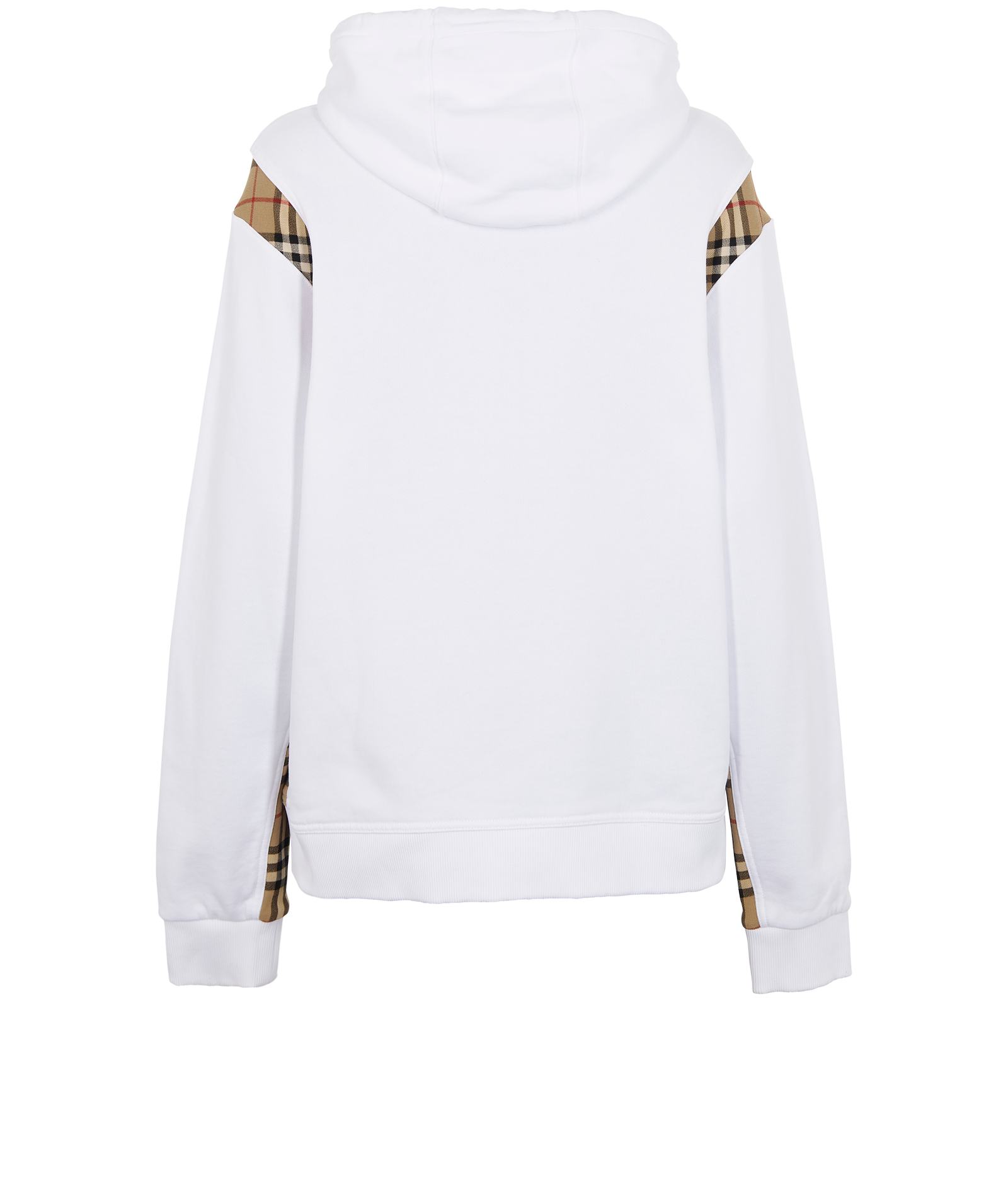 Burberry Check Hoodie, &pound;150, Clothing, White, Cotton, Back view