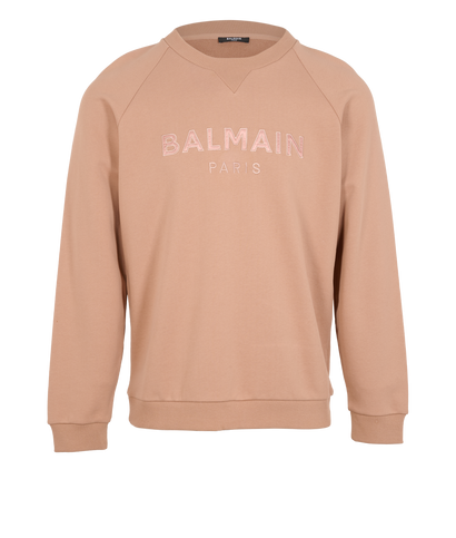 Balmain Logo Sweatshirt, &pound;220, Clothing, Beige, Cotton, Front view