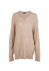 Joseph V-Neck Oversized Jumper, &pound;95, Clothing, Beige, Wool, Front view