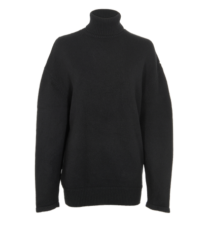 Balenciaga Cut Out Jumper, &pound;180, Clothing, Black, Wool, Front view