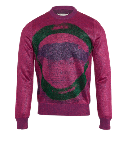 Maison Margiela Gliter Lips Jumper, &pound;175, Clothing, Pink, Polyester/Viscose, Front view