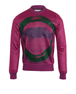 Maison Margiela Gliter Lips Jumper, Viscose/Polyester, Pink, Sz S, 2*